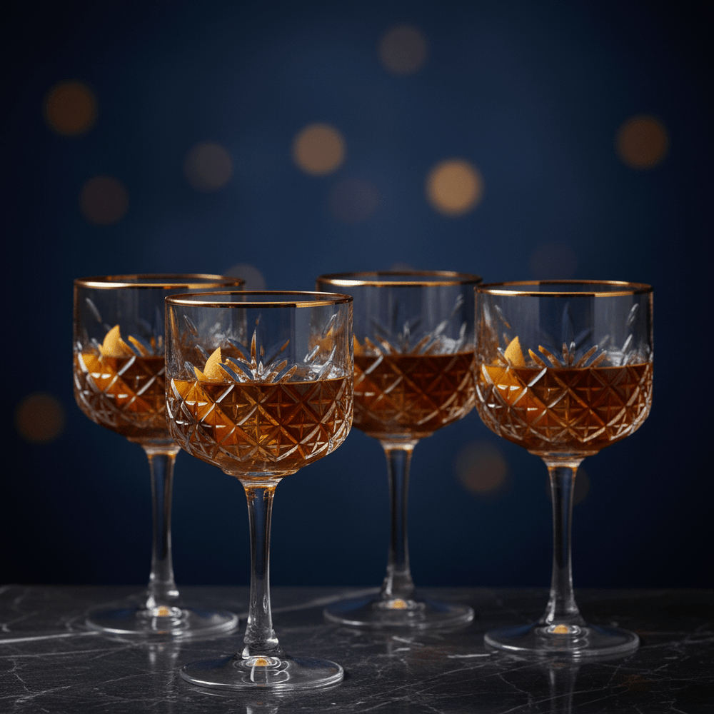 Pasabahce Timeless Golden Touch - Cocktailglas m/Guldkant - 4 stk. 490 ml - Løven Home