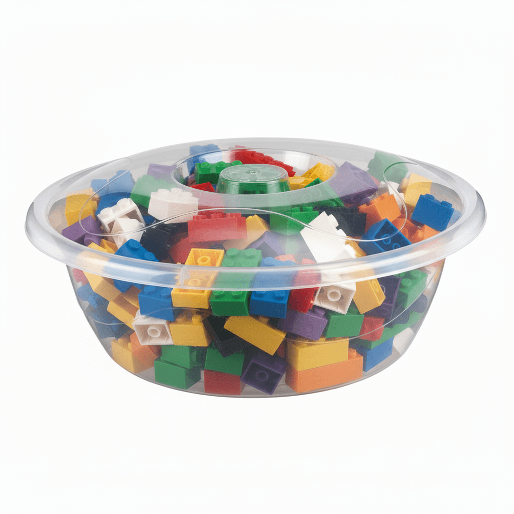 Plastik Opbevaringsbøtte Rund Med Låg (Gennemsigtig) 26 Liter - Løven Home