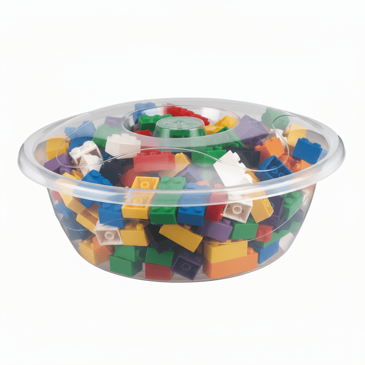 Plastik Opbevaringsbøtte Rund Med Låg (Gennemsigtig) 26 Liter - Løven Home