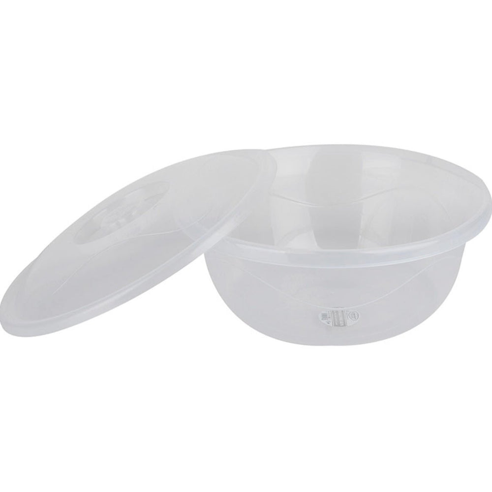 Plastik Opbevaringsbøtte Rund Med Låg (Gennemsigtig) 26 Liter - Løven Home