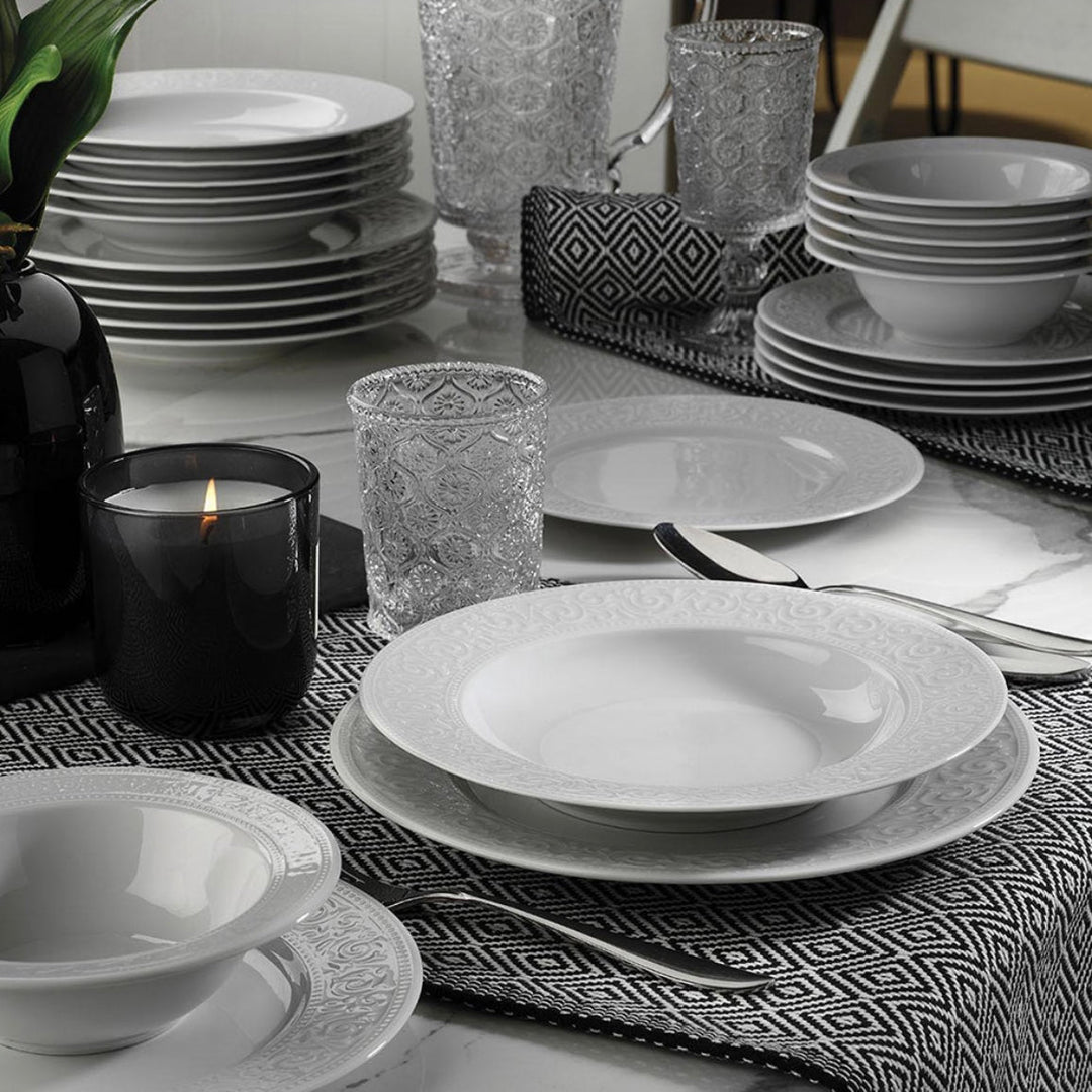 Porcelænssæt 24 dele 6 personer - Kutahya Acelya - Løven Home