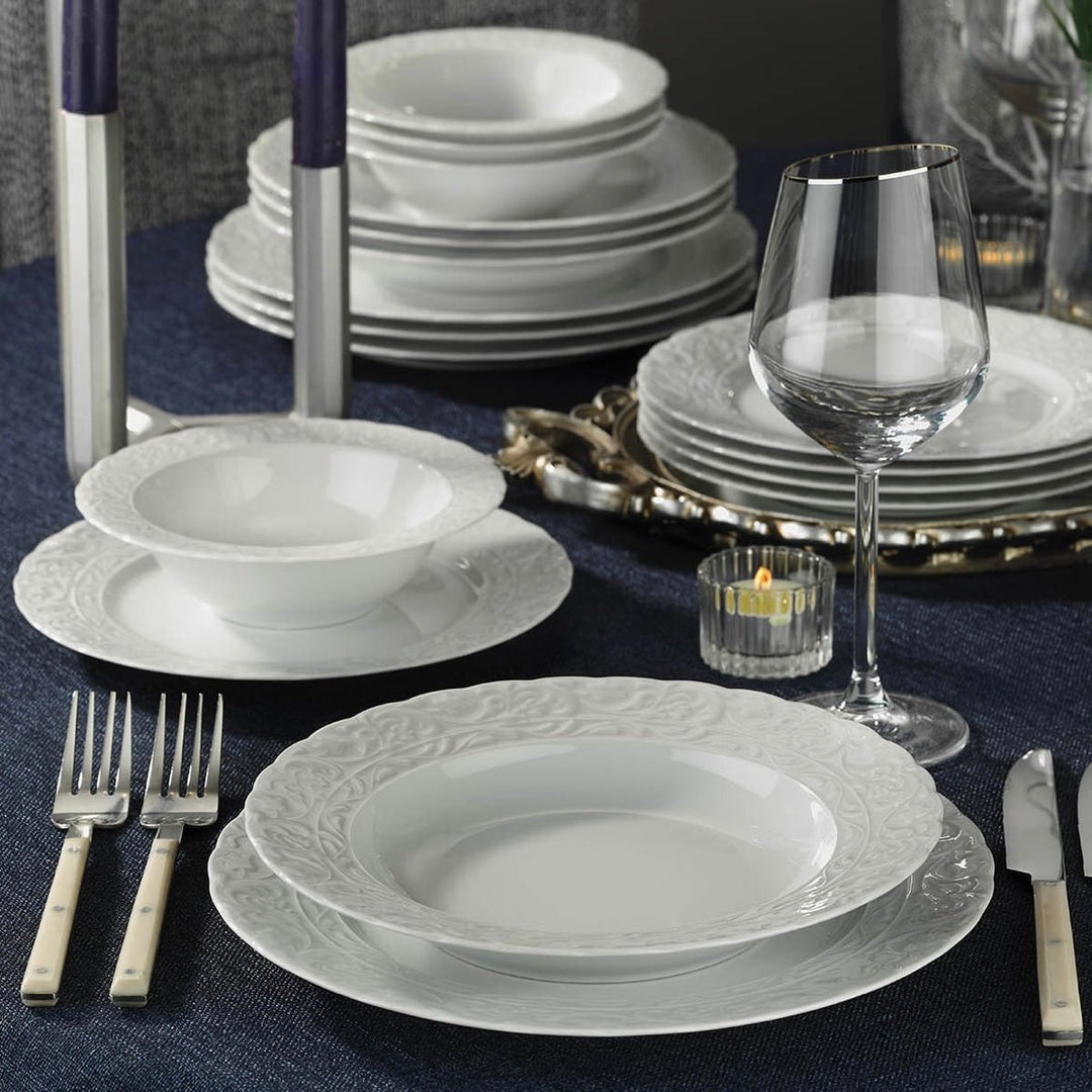 Porcelænssæt 24 dele 6 personer - Kutahya Basak - Løven Home