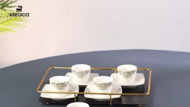 Karaca Nazende Espresso Kaffekop-sæt til 6 personer – 80 ml