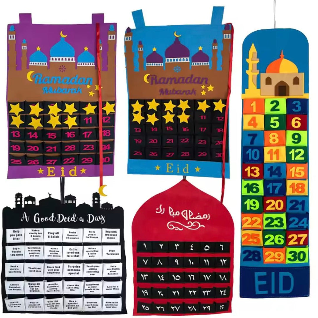 Ramadan Filt Kalender for Børn - Flere Farver og Varianter - Løven Home