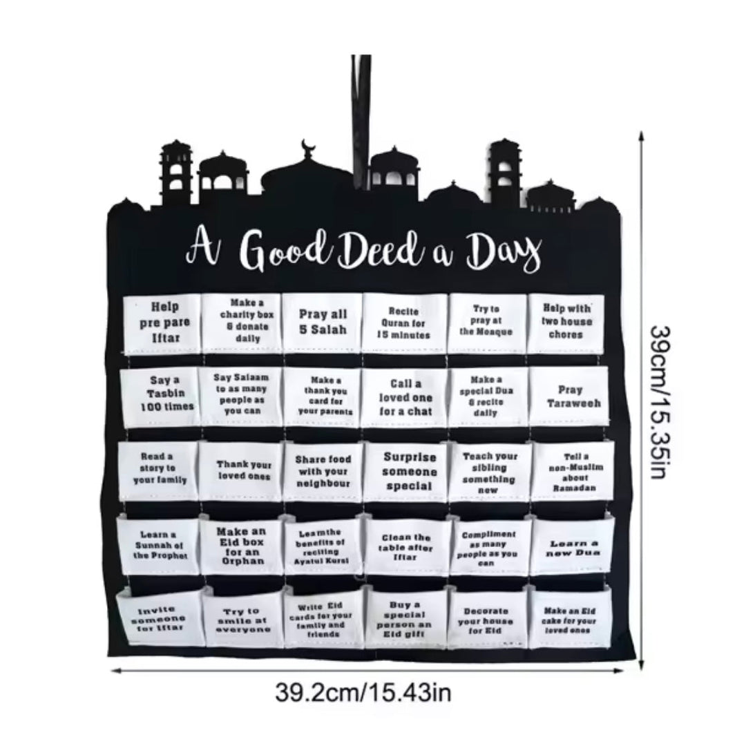 Ramadan Filt Kalender for Børn - Flere Farver og Varianter - Løven Home