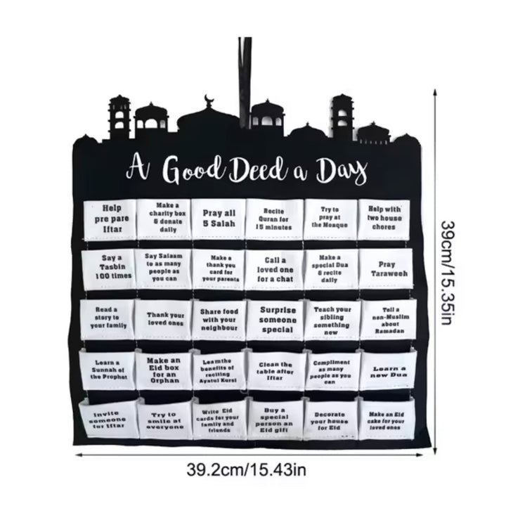 Ramadan Filt Kalender for Børn - Flere Farver og Varianter - Løven Home