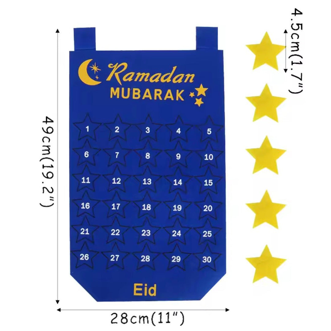 Ramadan Filt Kalender for Børn - Flere Farver og Varianter - Løven Home