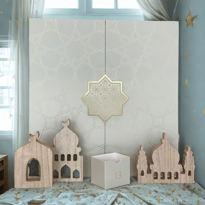 Ramadan Kalender 2026 - Fyld Selv - Hvid/Guld - Løven Home