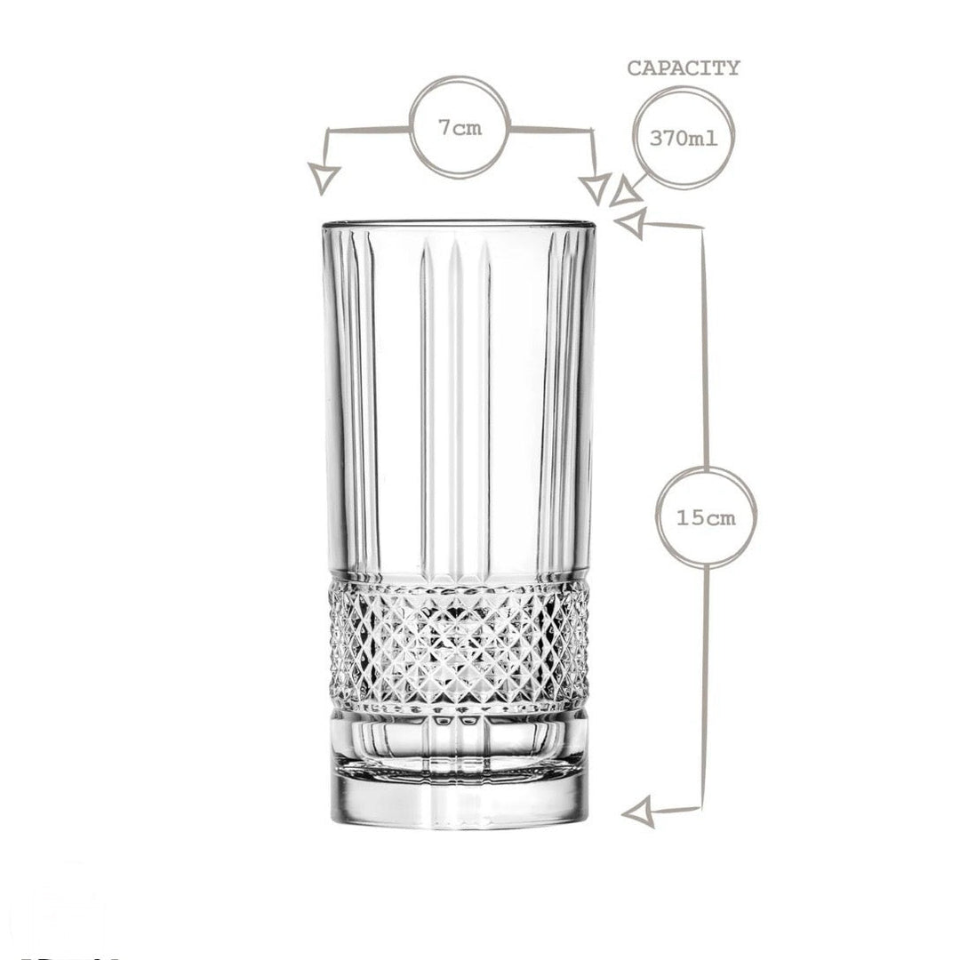 RCR Brillante Krystal Drikkeglassæt 6 Dele 370 ML - Løven Home