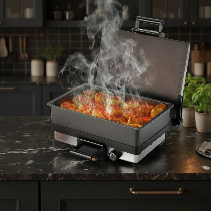 Roland dyb granit bradepande (tepsi) til kontaktgrill/multigrill (37 x 24 x 8,5 cm) - Løven Home