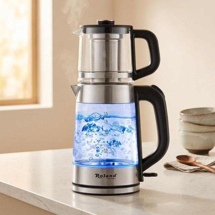 Roland - Elektrisk Glas Temaskine - 1,7 &amp; 1,0 liter - Løven Home