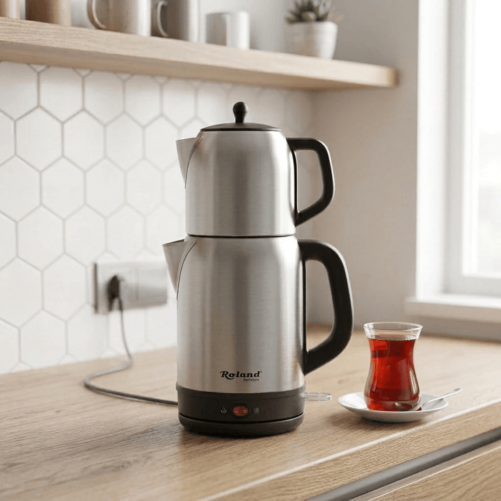 Roland - Elektrisk Temaskine - Rustfrit Stål | 1,7 &amp; 1,0 liter - Løven Home