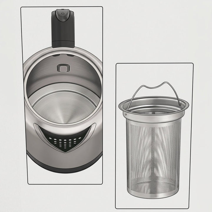 Roland - Elektrisk Temaskine - Rustfrit Stål | 1,7 &amp; 1,0 liter - Løven Home