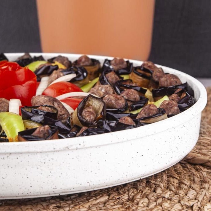 Rund Ovn Bradepande Granit 32 cm - Tac Döküm - Hvid - Løven Home