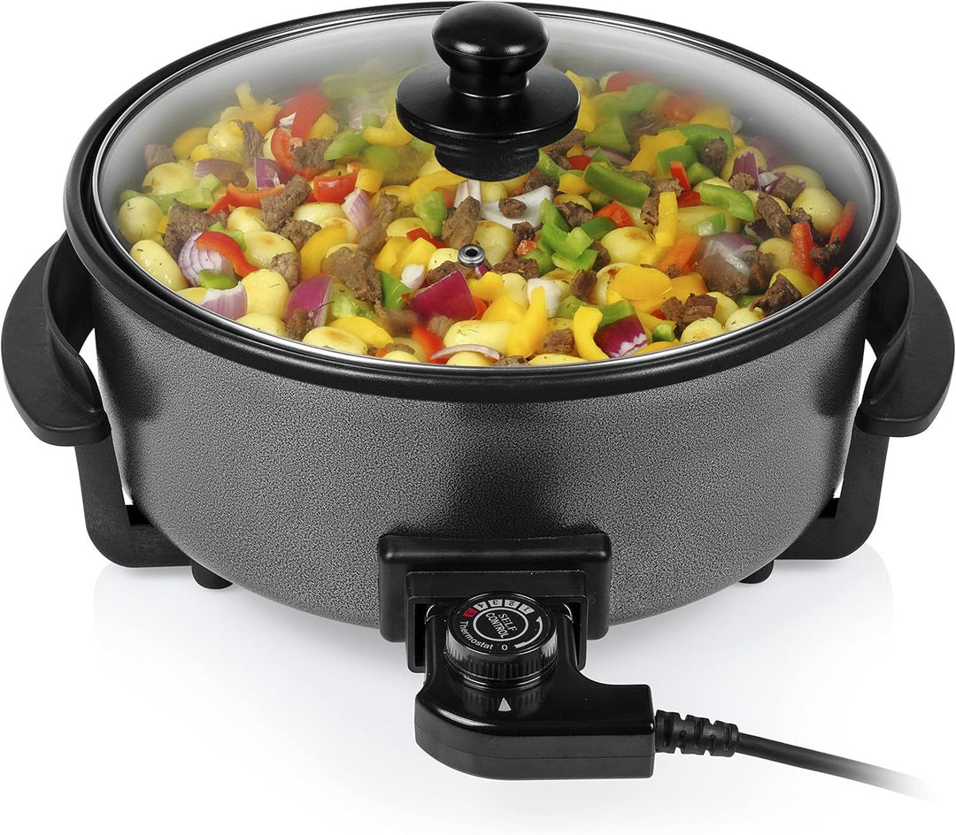 SBS Elektrisk Multifunktionel Pizza/Stegepande 32x7 cm - 5 liter - 1500 W - Løven Home