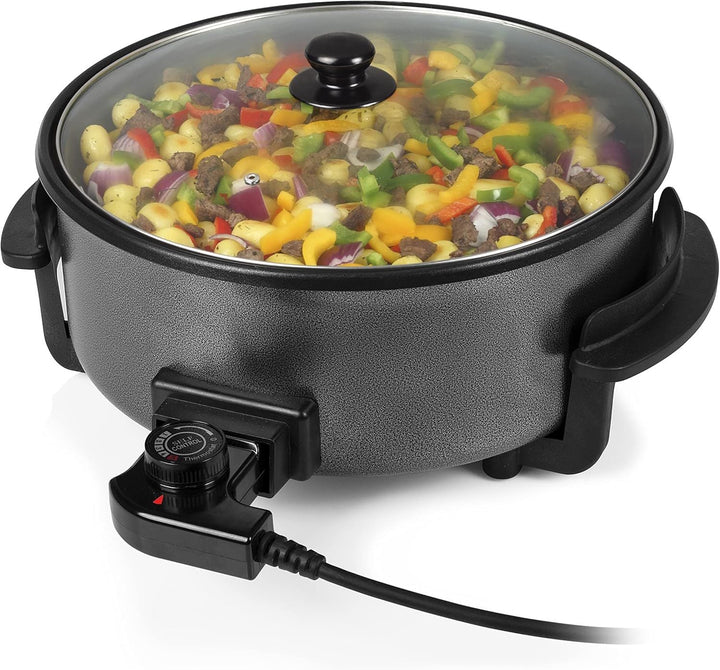 SBS Elektrisk Multifunktionel Pizza/Stegepande 32x7 cm - 5 liter - 1500 W - Løven Home