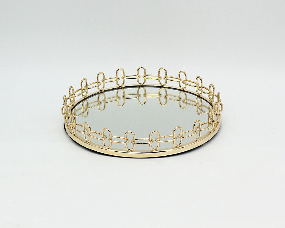 Schäfer Dekorativ bakke Dava – guld, Ø31 cm - Løven Home