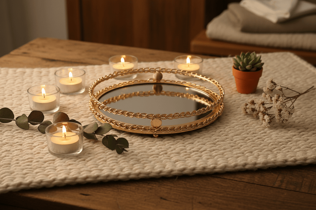 Schäfer Dekorativ bakke – guld, Ø20 cm - Løven Home