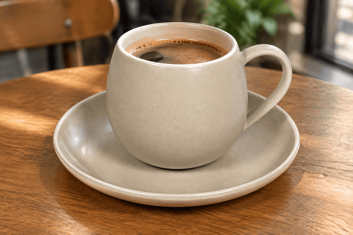 Schäfer - Espresso kopssæt – 6 pers. |12 dele 220 ml | Taupe - Løven Home