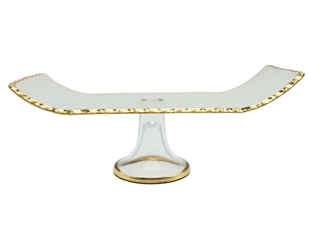 Schäfer Glas Stativ med gylden kant – Ø 32 cm - Løven Home