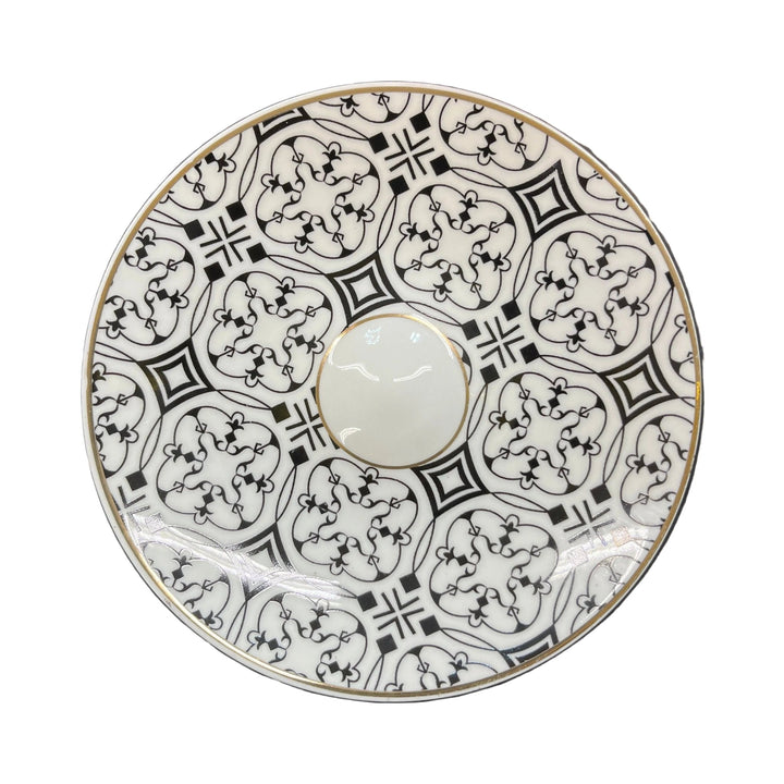 Schäfer Chalisa Kaffesæt 190 ML - SORT/HVID/ROSAGULD - 12 DELE - 6 PERSONER - Løven Home