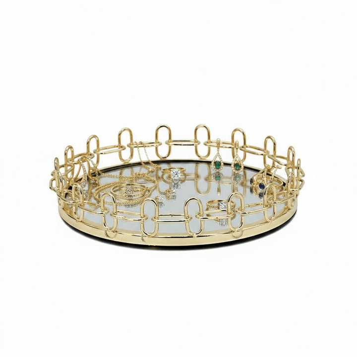 Schäfer Dava Dekorations Glasfad Guld 21 cm - Løven Home