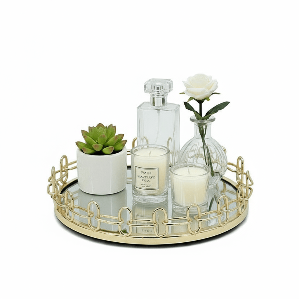 Schäfer Dava Dekorations Glasfad Guld 21 cm - Løven Home