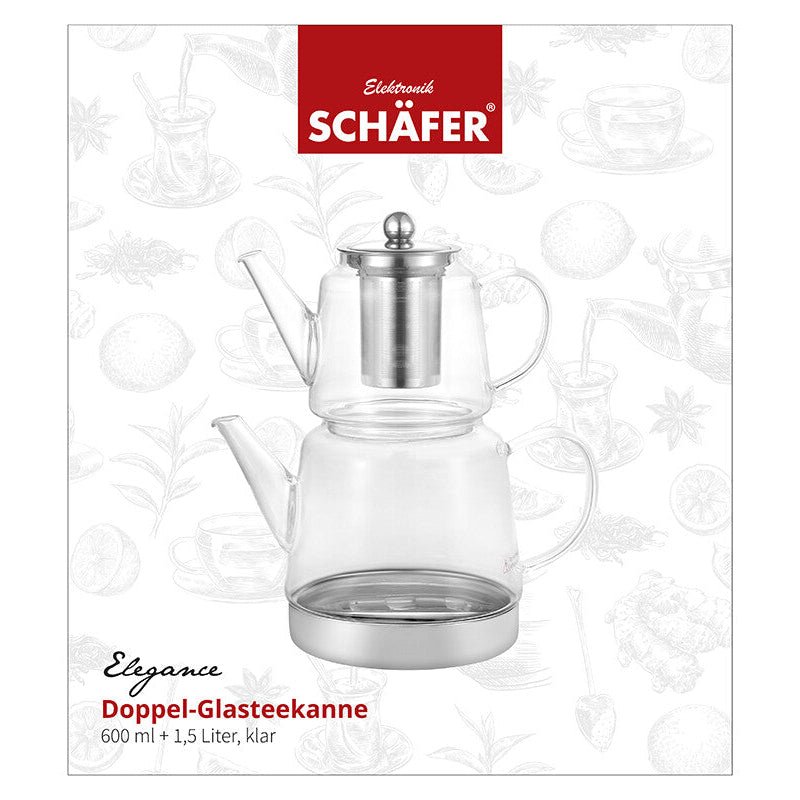 Schäfer Elegance Glastekandesæt 1,5 Liter + 600 ml - Løven Home