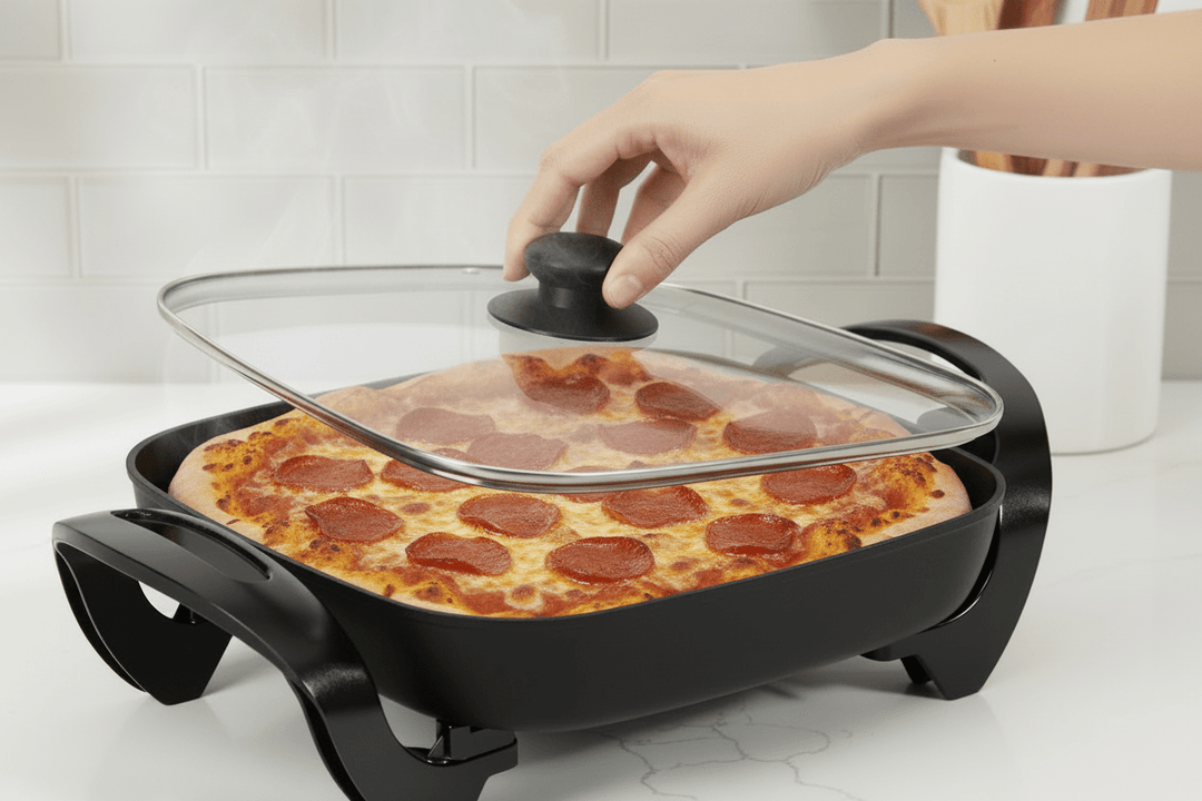 Schäfer Elektrisk Multipande Kvadratisk 30x30x6 cm - 1500W - Sort - Løven Home