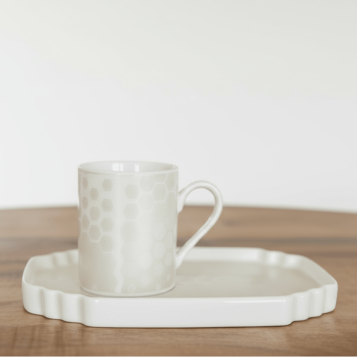 Schäfer Espressosæt 12 Dele – 100 ml - Bikagemønster - Løven Home