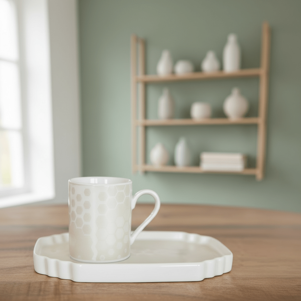 Schäfer Espressosæt 12 Dele – 100 ml - Bikagemønster - Løven Home