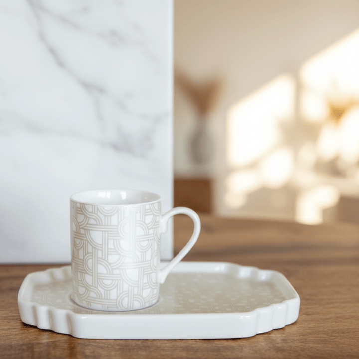 Schäfer Espressosæt 12 Dele – 100 ml - Geometrisk Mønster - Løven Home