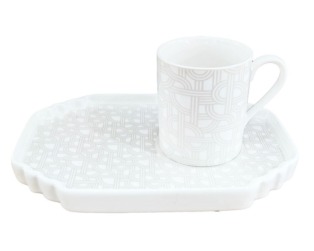 Schäfer Espressosæt 12 Dele – 100 ml - Geometrisk Mønster - Løven Home