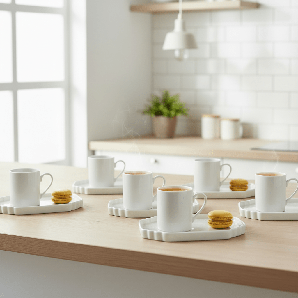 Schäfer Espressosæt 12 Dele – 100 ml - Geometrisk Mønster - Løven Home