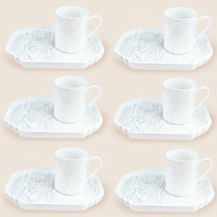 Schäfer Espressosæt 12 Dele – 100 ml - Marmor Mønster - Løven Home