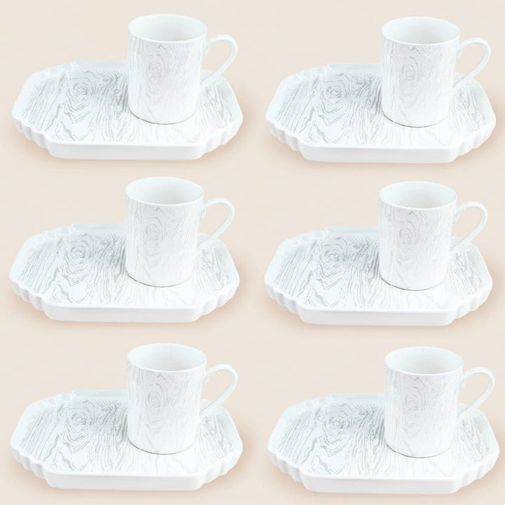 Schäfer Espressosæt 12 Dele – 100 ml - Marmor Mønster - Løven Home