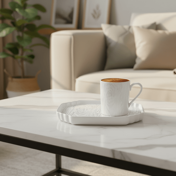 Schäfer Espressosæt 12 Dele – 100 ml - Marmor Mønster - Løven Home