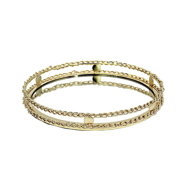 Schäfer Fenya Guld Dekorations Glasfad Rund - 30 cm - Løven Home