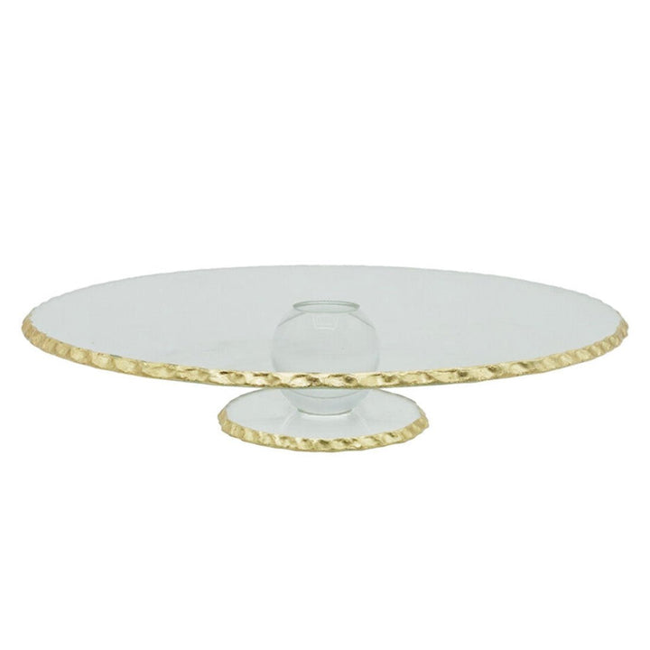 Schäfer Kagestativ Glas med gylden kant – Ø 26 cm - Løven Home