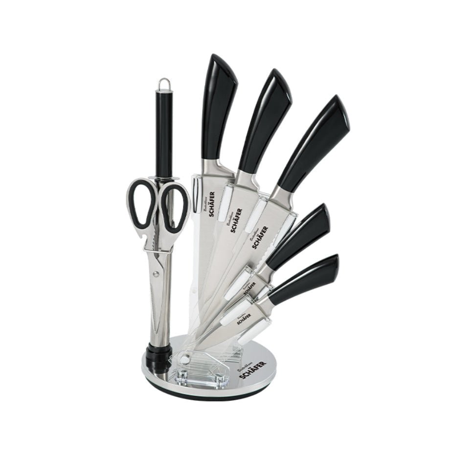 Schäfer Knivsæt 8 Dele - Sort - Løven Home