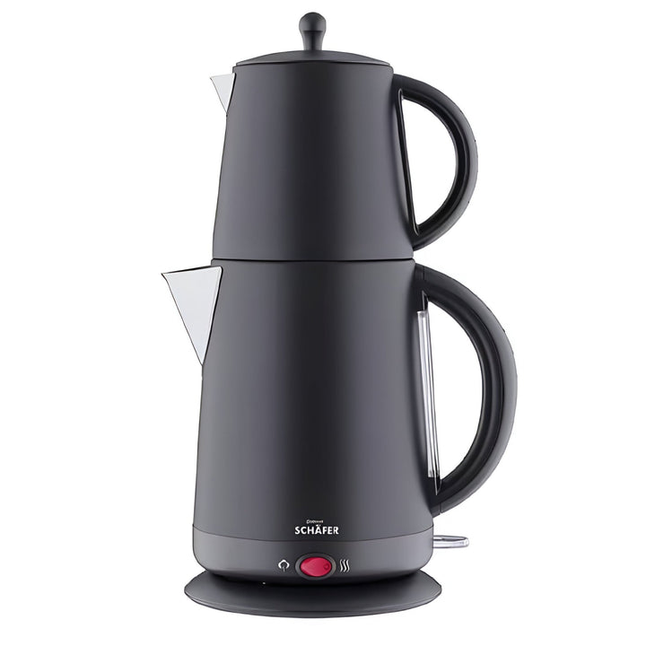 Schäfer Lina 2 - i - 1 Elektrisk Te - &amp; Vandkedel – Rustfrit Stål (2200W) - Løven Home