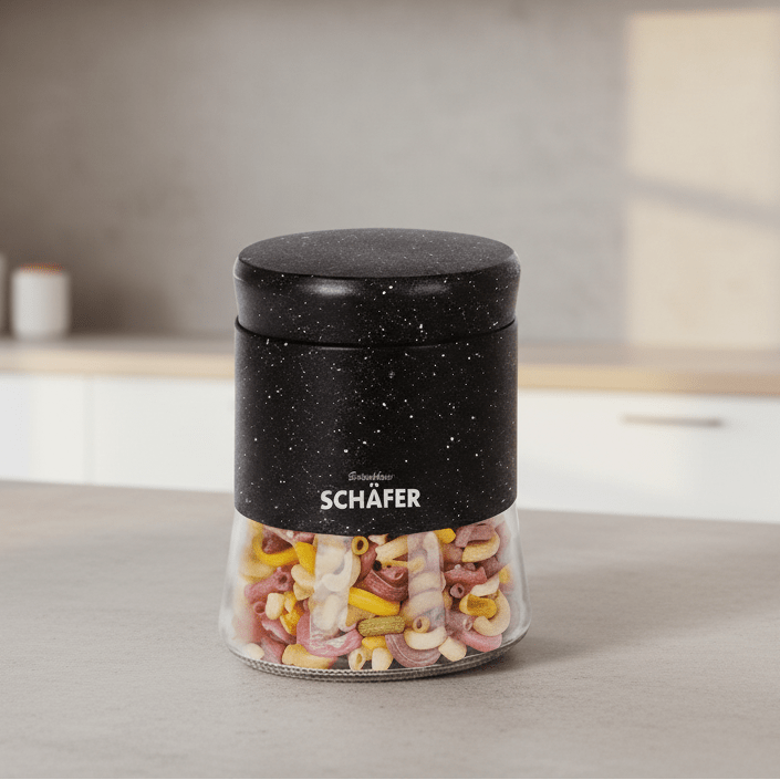 Schäfer Marble Black Madopbevaringsbeholder - 700 ml - Sort/Glas - Løven Home