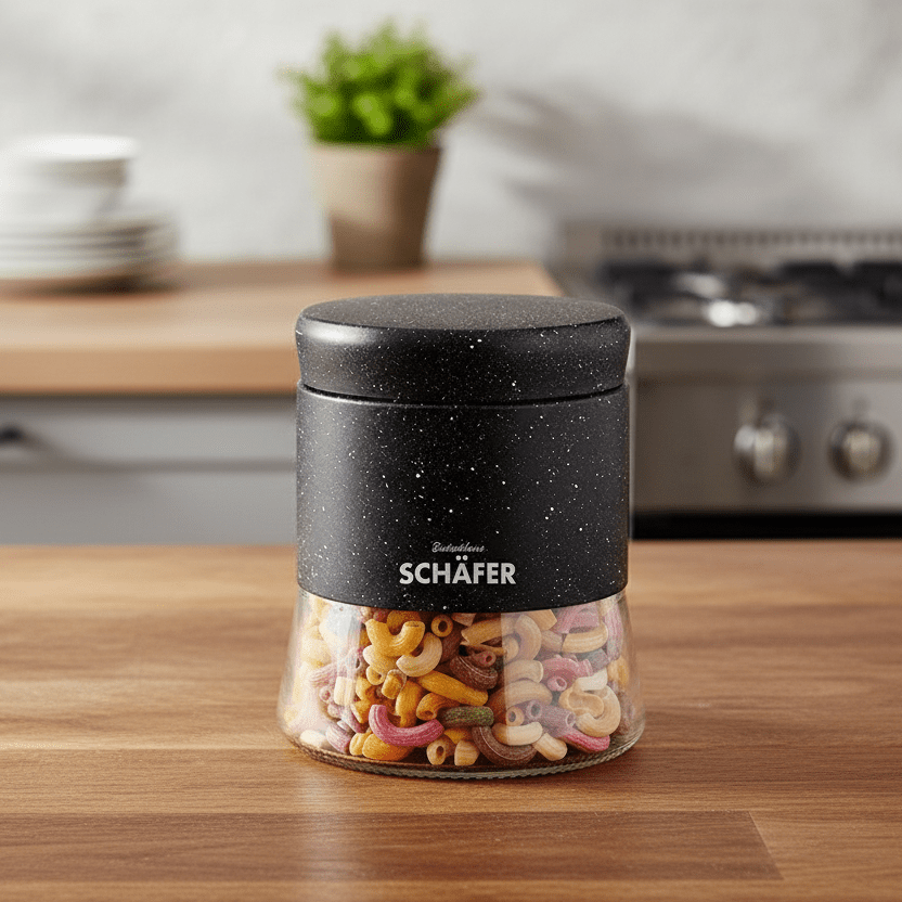 Schäfer Opbevaringsdåse 0,7L – Marble Black - Løven Home