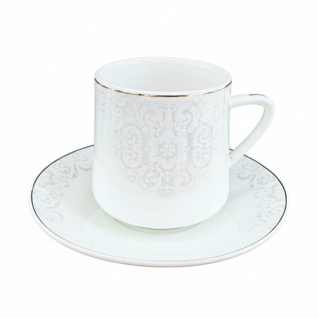Schäfer Porcelæn Kaffesæt Mønstret m/Gulddetaljer (12 Dele) - Løven Home