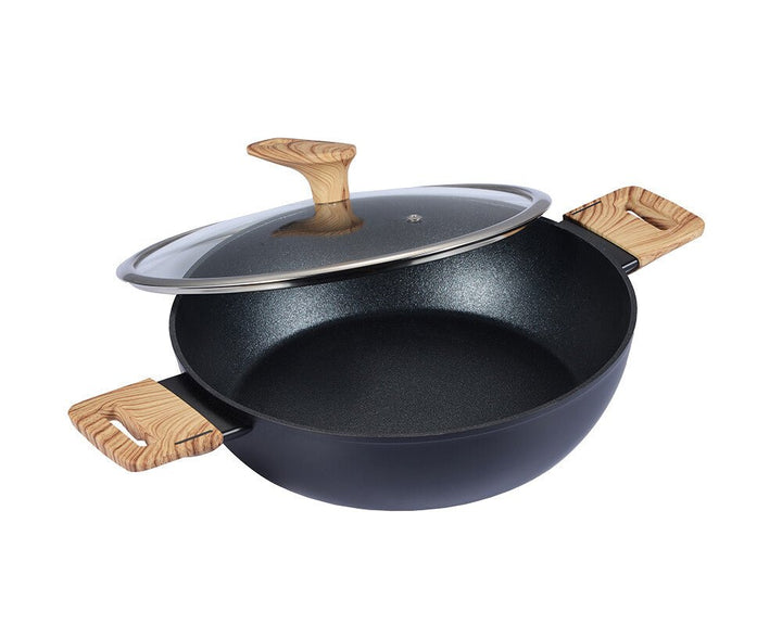 Serveringspande med låg 28 cm – Maple Wood - Løven Home