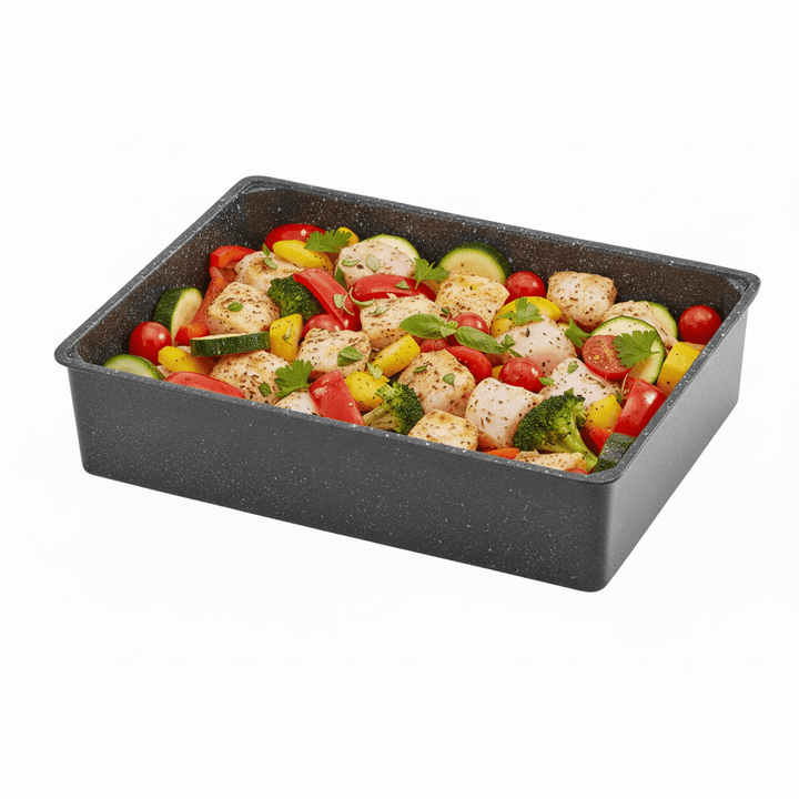 Silex Aluminium Granit Dyb Bradepande (Tepsi) Til Kontaktgrill - 37 x 24 x 8,5 cm - Løven Home