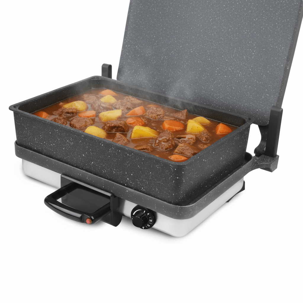 Silex Aluminium Granit Dyb Bradepande (Tepsi) Til Kontaktgrill - 37 x 24 x 8,5 cm - Løven Home