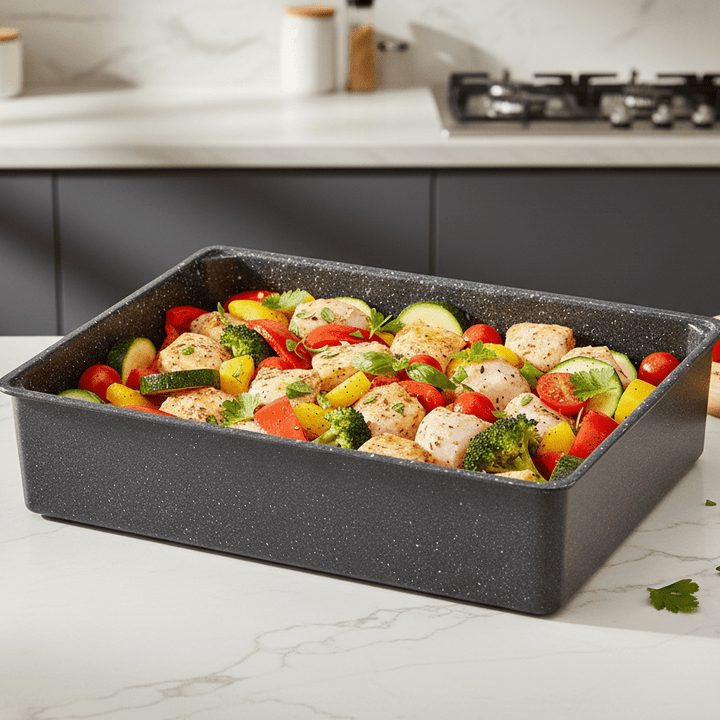 Silex Aluminium Granit Dyb Bradepande (Tepsi) Til Kontaktgrill - 37 x 24 x 8,5 cm - Løven Home