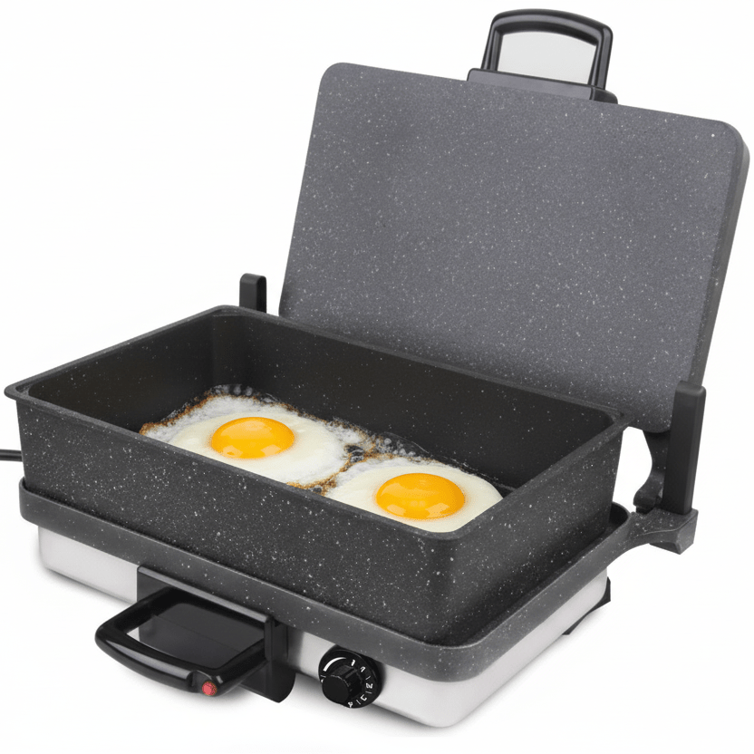 Silex Aluminium Granit Dyb Bradepande (Tepsi) Til Kontaktgrill - 37 x 24 x 8,5 cm - Løven Home