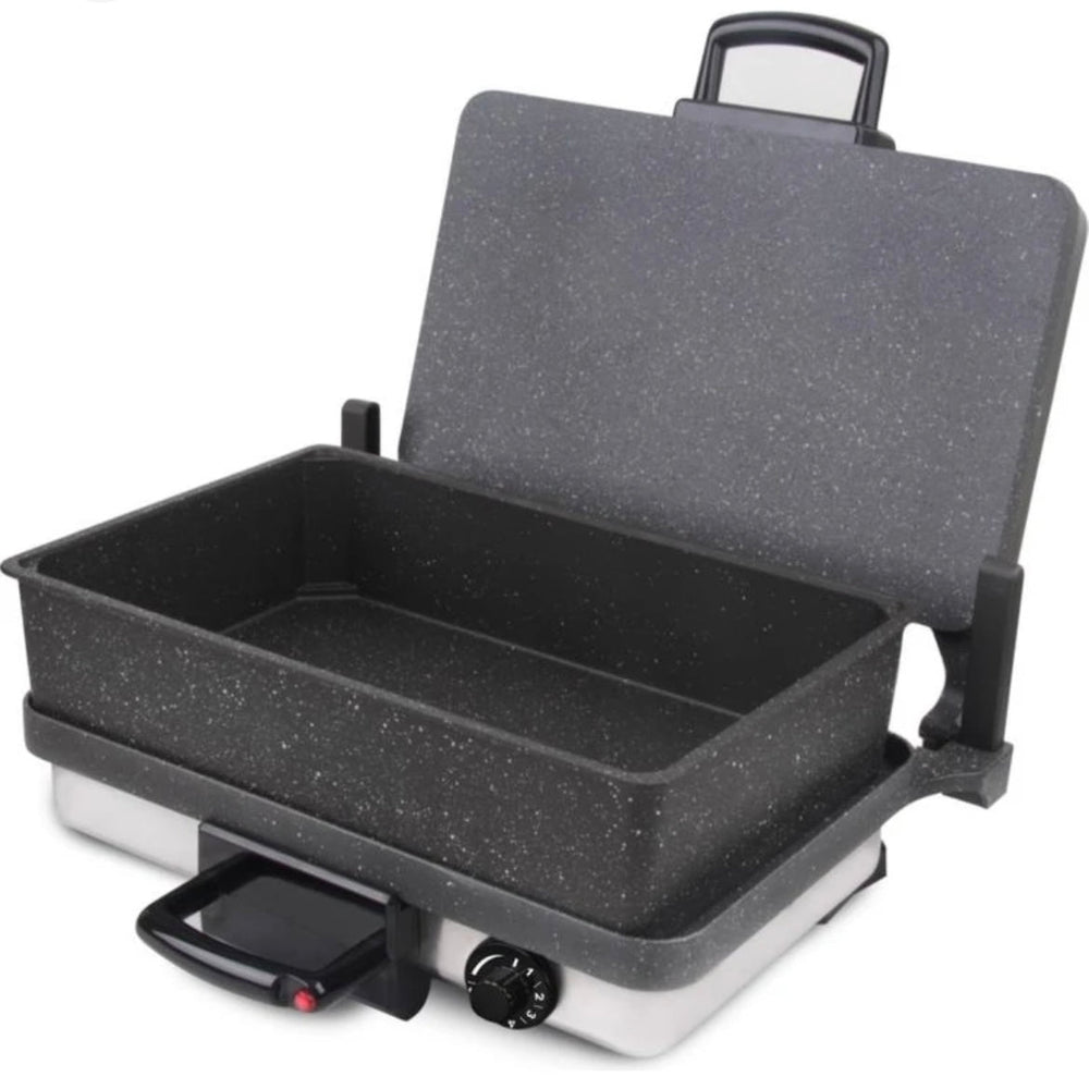 Silex Aluminium Granit Dyb Bradepande (Tepsi) Til Kontaktgrill - 37 x 24 x 8,5 cm - Løven Home